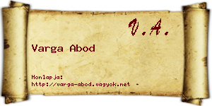 Varga Abod névjegykártya